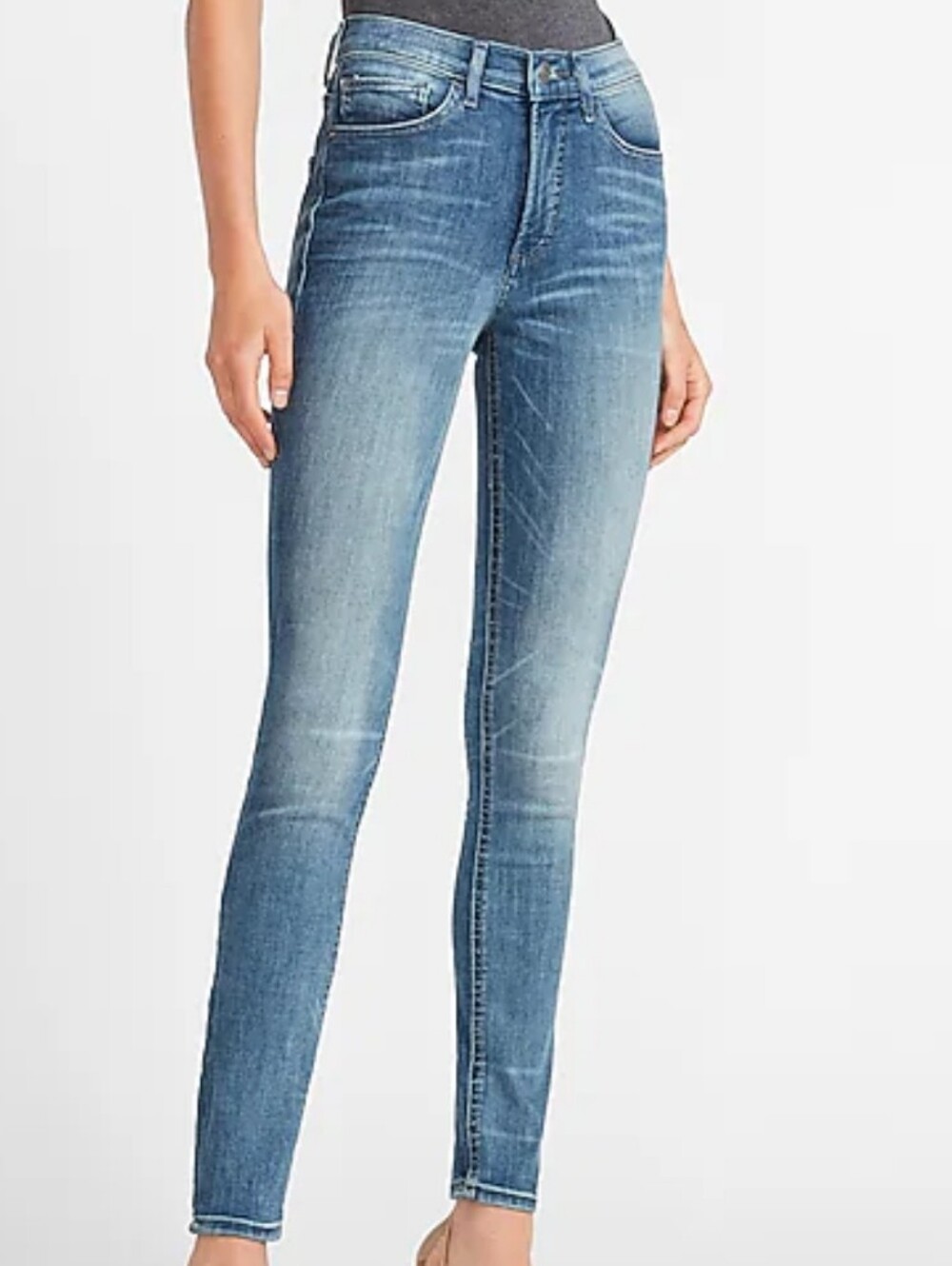 Express Women’s Skinny Jeans - Medium Blue Wash